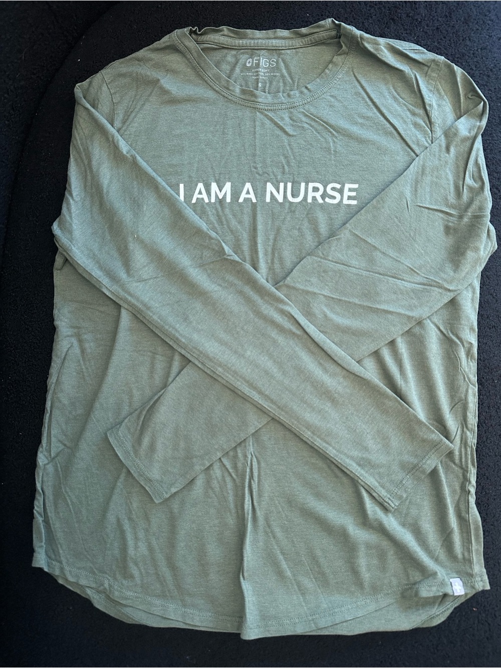 FIGS "I AM A NURSE" Long Sleeve Underscrub Tee
